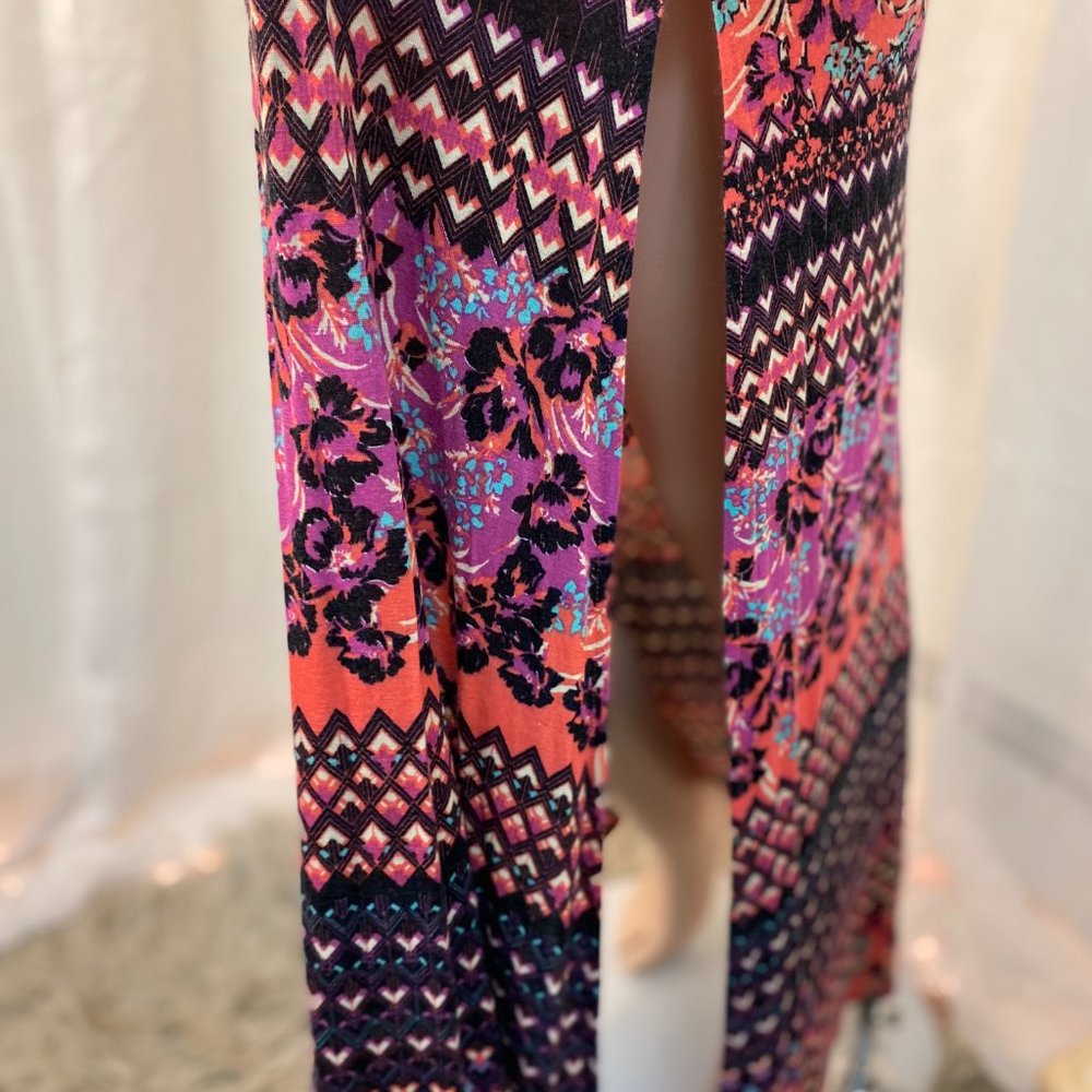 Free People Side Split Floral Patterned Skirt - image 3